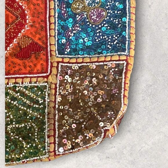 FSP | Vintage Women’s Beaded Shoulder bag Tote - Picture 3 of 13